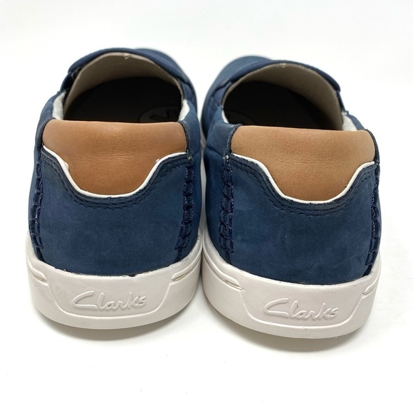 Clarks Newood Easy in Denim Blue Nubuck